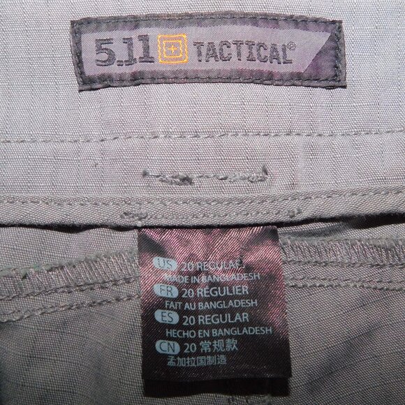 5.11 Tactical Stryke Pants Gray Women's 20 Regular Cargo Pockets Heavy Duty - Picture 5 of 11
